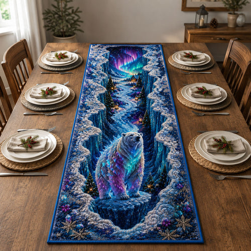 Jeweled Ice Bear Quilted Table Runner GFTOPND1878