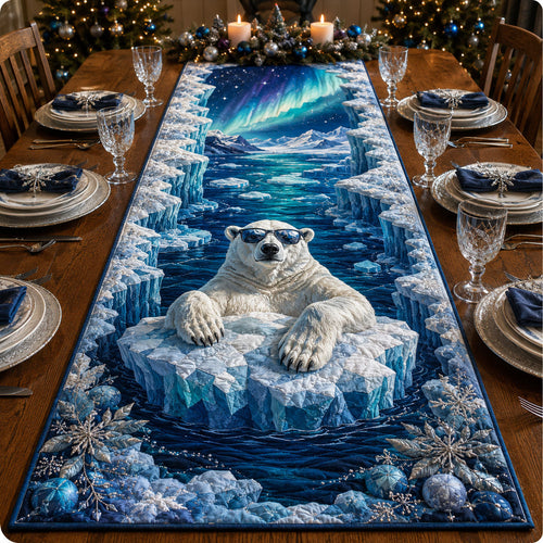 Chilling Bear Quilted Table Runner GFTOPND1879