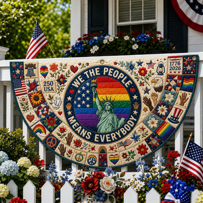 We The People Means Everyone Quilted Fan Flag GFTOPND189