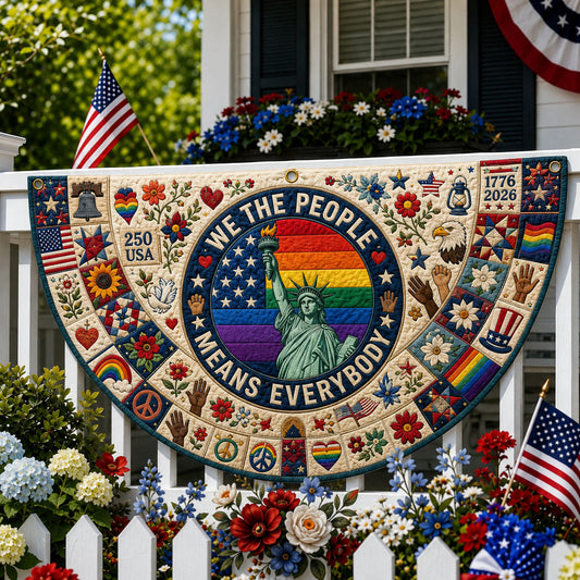 We The People Means Everyone Quilted Fan Flag GFTOPND189