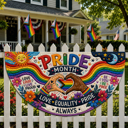 Love Equality Pride Quilted Fan Flag GFTOPND191