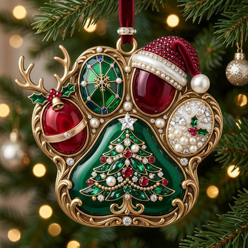 Christmas Paw Christmas Mica Ornament GFTOPND1959