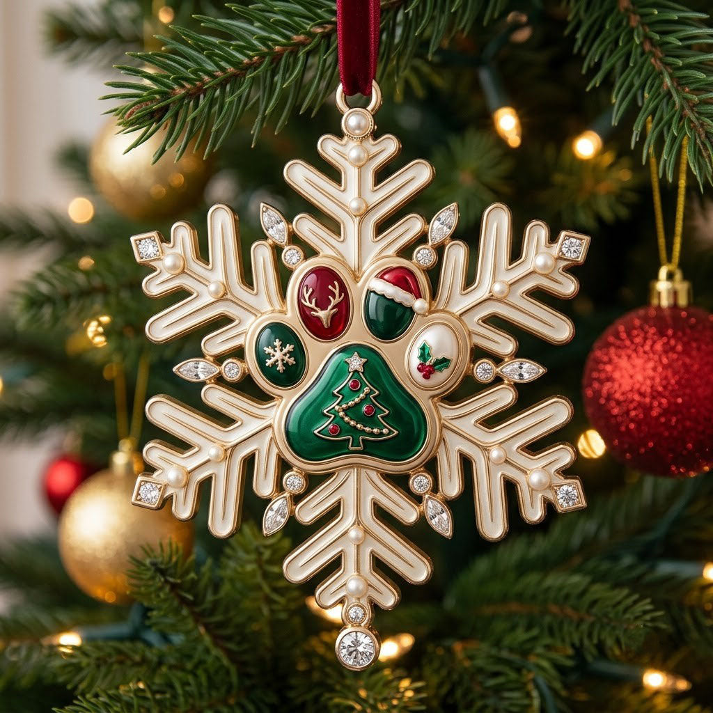 Christmas Paw Christmas Mica Ornament GFTOPND1960