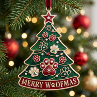Merry Woofmas Christmas Mica Ornament GFTOPND1962