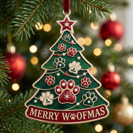 Merry Woofmas Christmas Mica Ornament GFTOPND1962