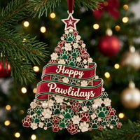 Happy Pawlidays Christmas Mica Ornament GFTOPND1963