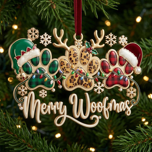 Merry Woofmas Christmas Mica Ornament GFTOPND1964
