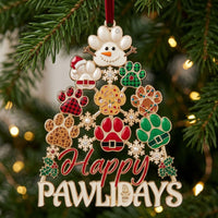 Happy Pawlidays Christmas Mica Ornament GFTOPND1965