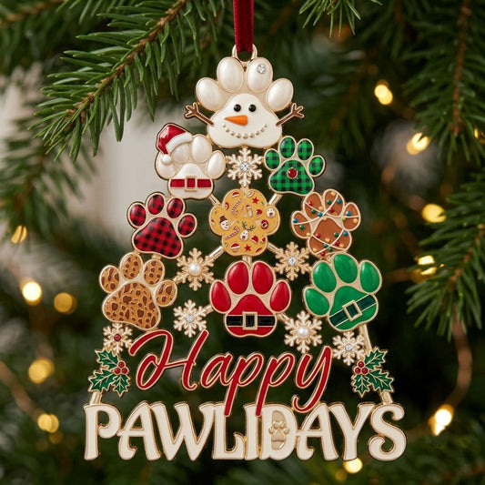 Happy Pawlidays Christmas Mica Ornament GFTOPND1965