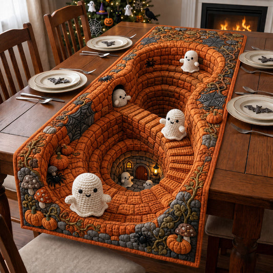 Halloween Grotto Crochet Quilted Table Runner GFTOPND2072