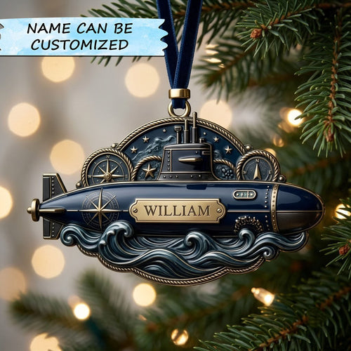 Submarine Christmas Mica Ornament QTCUZ GFTOPND2100