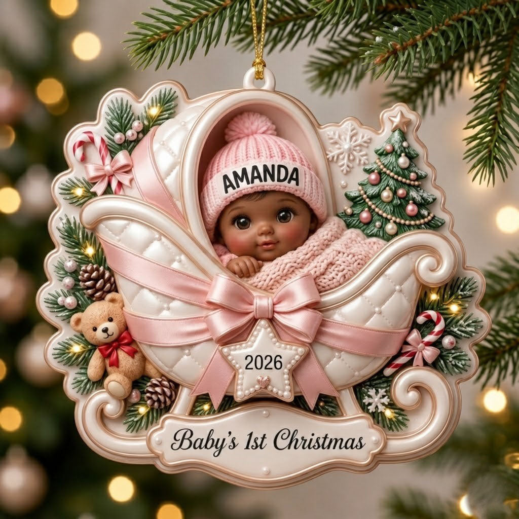 Baby 1st Christmas Christmas Mica Ornament QTCUZ GFTOPND2109