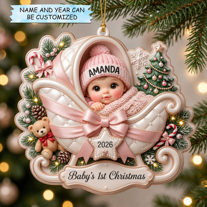 Baby 1st Christmas Christmas Mica Ornament QTCUZ GFTOPND2109