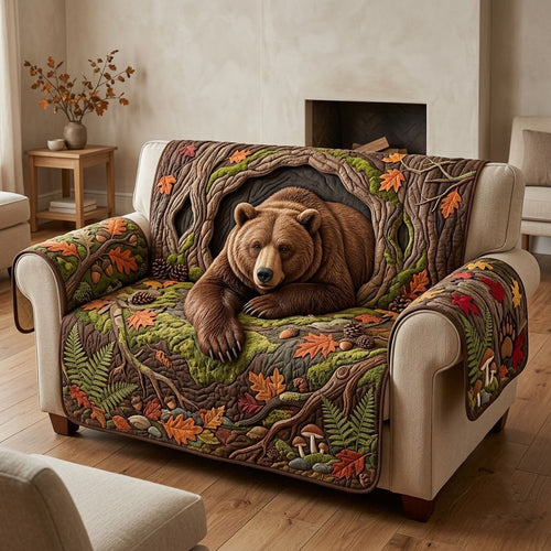 Autumn Bear Quilted Sofa Cover GFTOPND2167