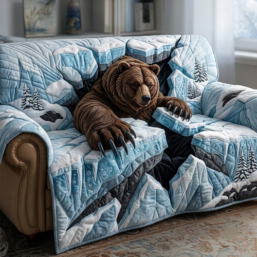 Bear Glacier Quilted Sofa Cover GFTOPND2169