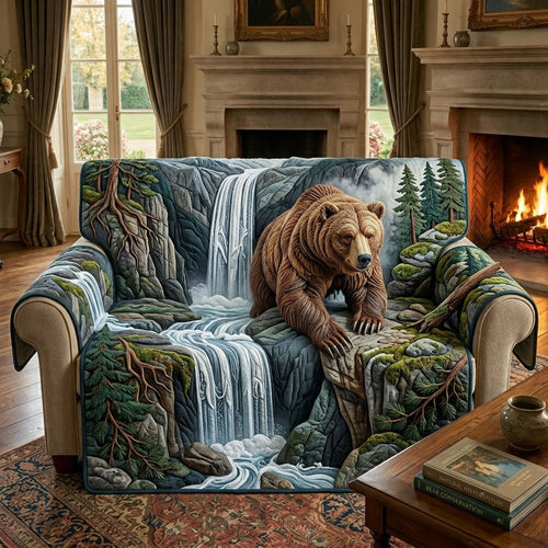 Waterfall Bear Quilted Sofa Cover GFTOPND2170
