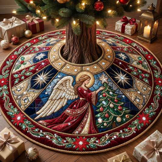 Jeweled Angel Quilted Tree Skirt GFTOPND2222