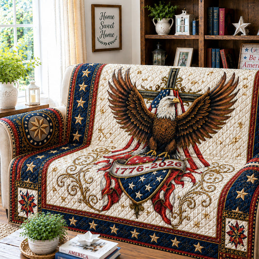 250th Anniversary Of US Quilted Sofa Cover GFTOPND227