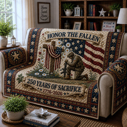 Honor The Fallen Quilted Sofa Cover GFTOPND229