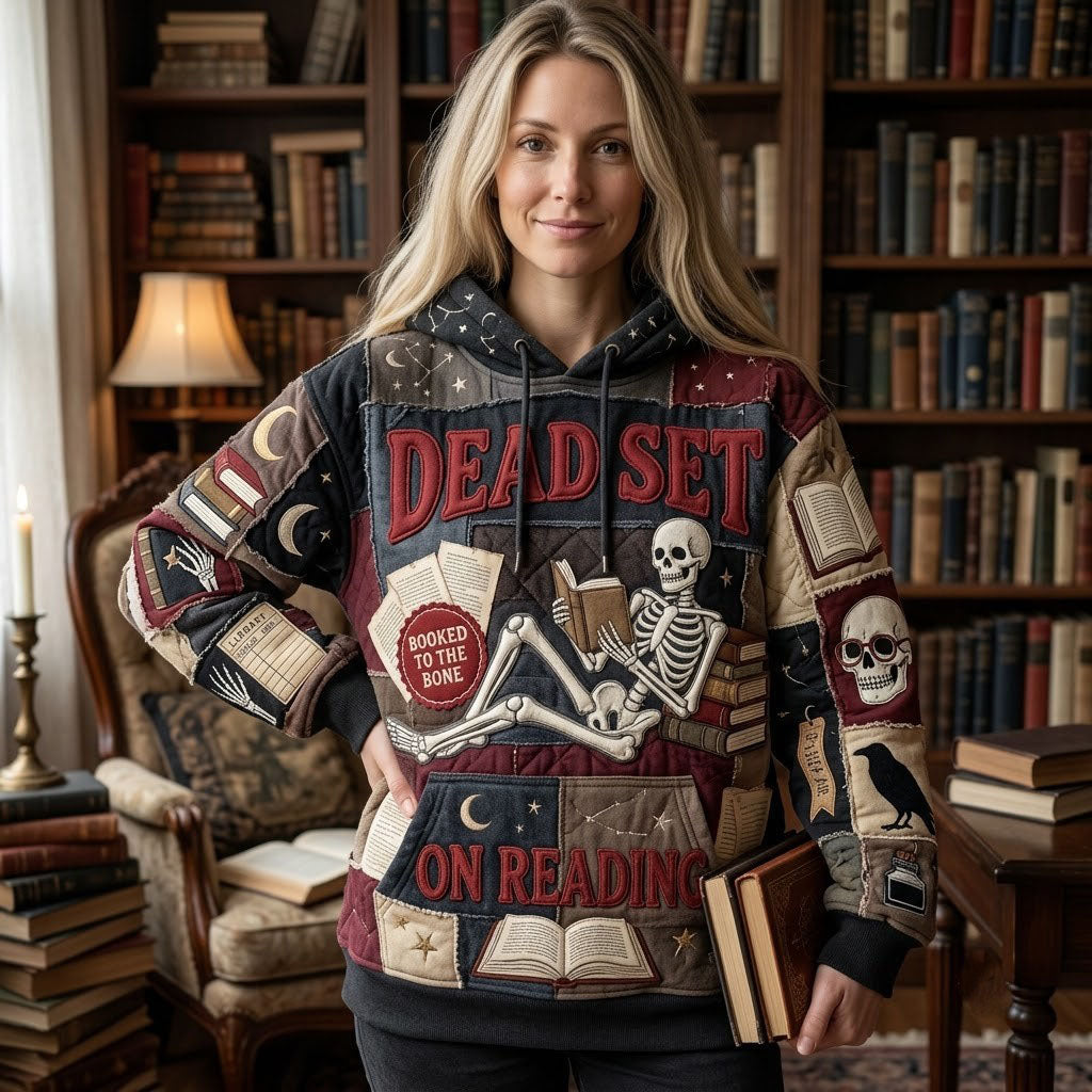 Dead Set On Reading Hoodie GFTOPND2301