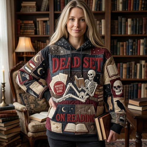 Dead Set On Reading Hoodie GFTOPND2301