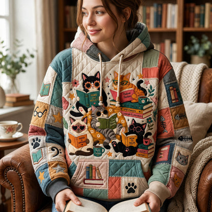 Reading Cats Hoodie GFTOPND2305