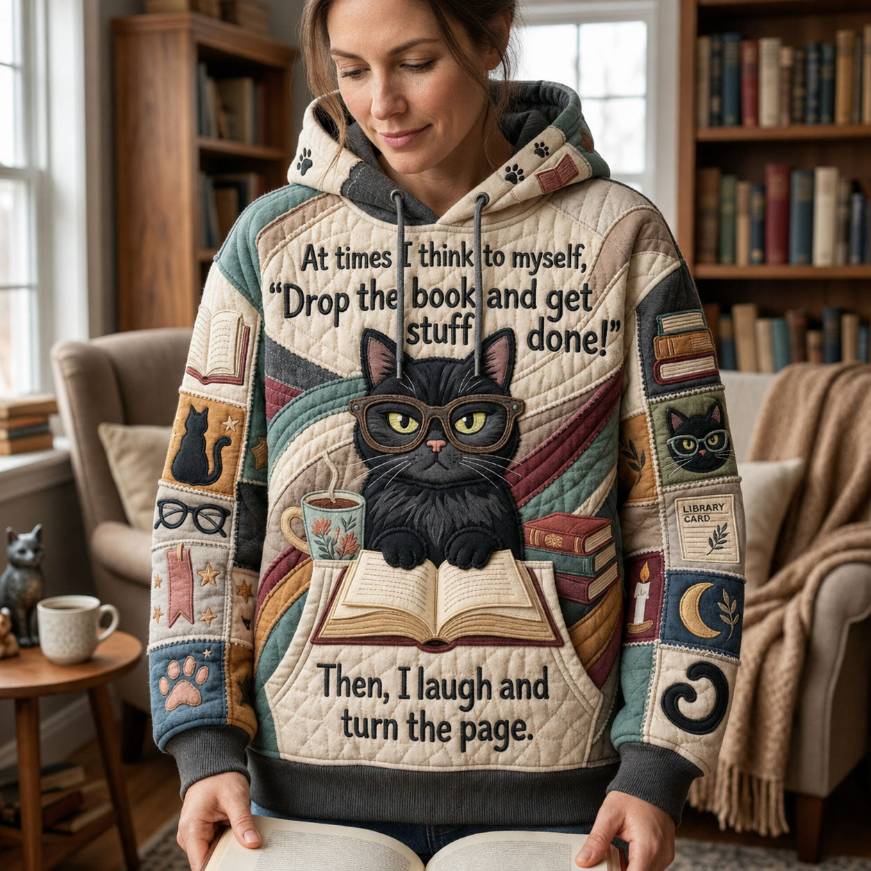 Reading Book Hoodie GFTOPND2311