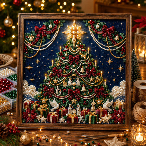 Christmas Tree DIY Diamond Pearl Art Kit GFTOPND2341