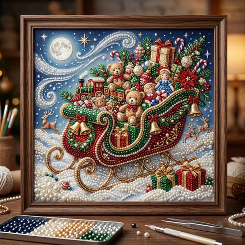 Noel Sleigh DIY Diamond Pearl Art Kit GFTOPND2342