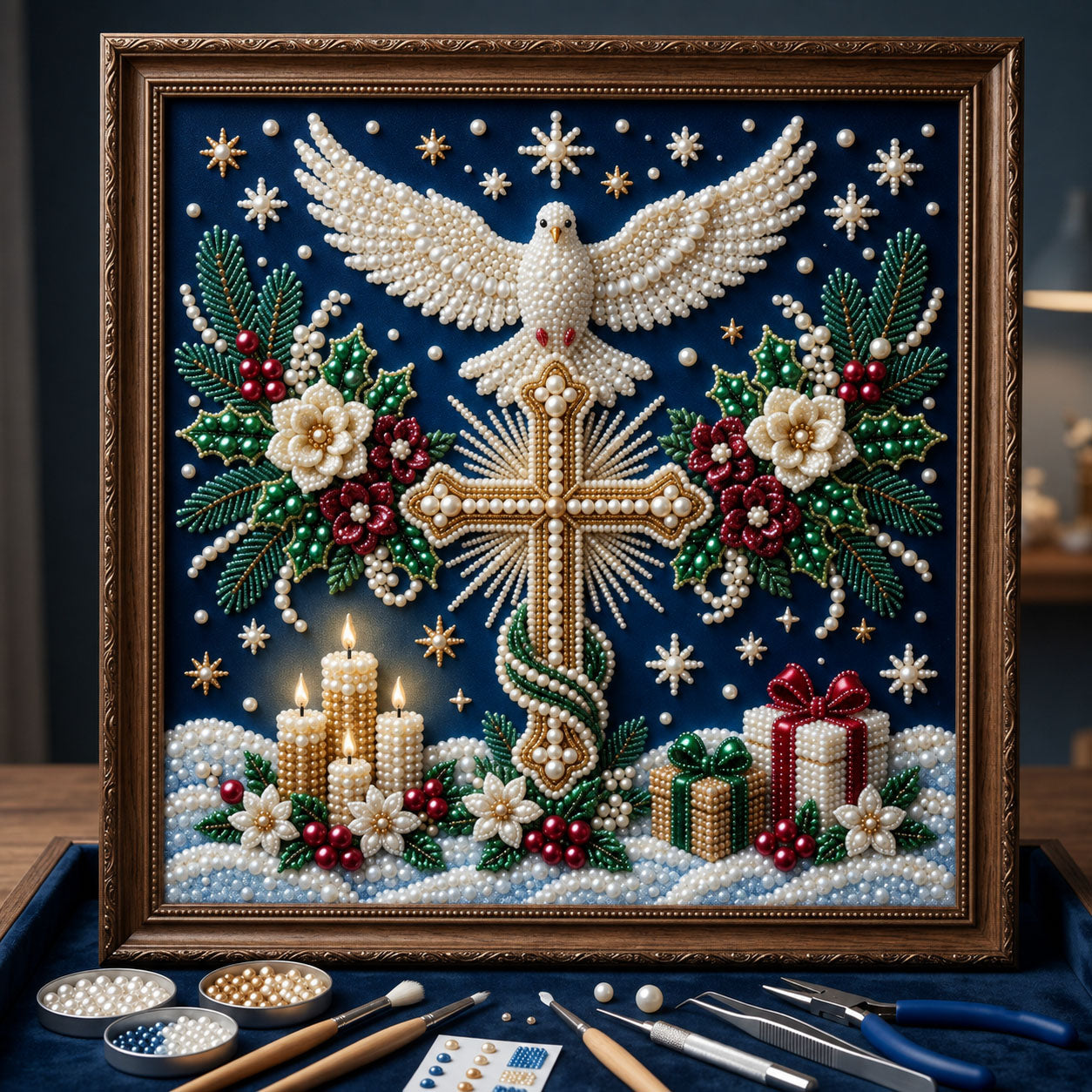 Christmas Village DIY Diamond Pearl Art Kit GFTOPND2345