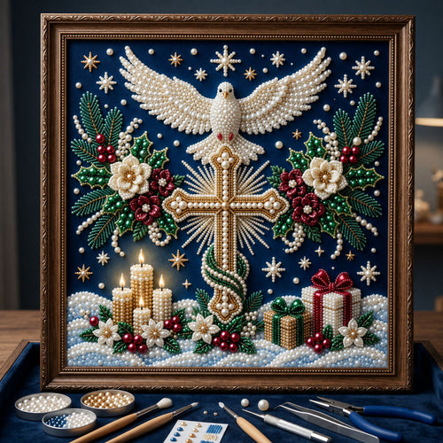 Christmas Village DIY Diamond Pearl Art Kit GFTOPND2345
