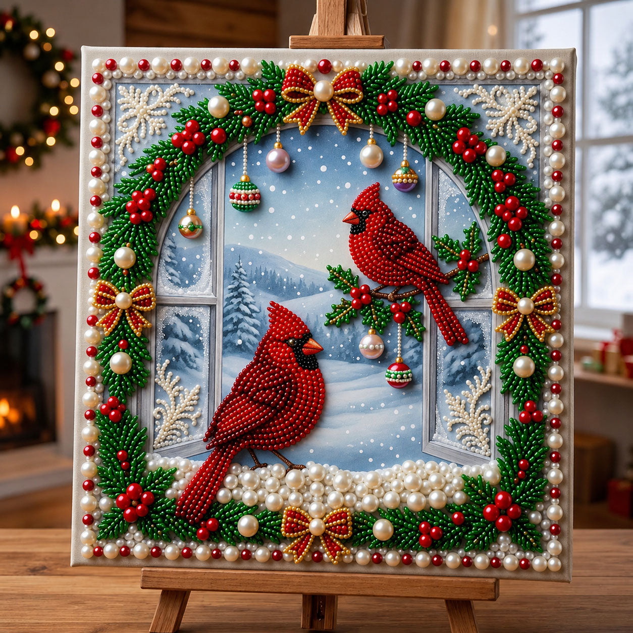 🔥 EARLY CHRISTMAS SALE 49% OFF - Cardinal DIY Diamond Pearl Art Kit GFTOPND2378