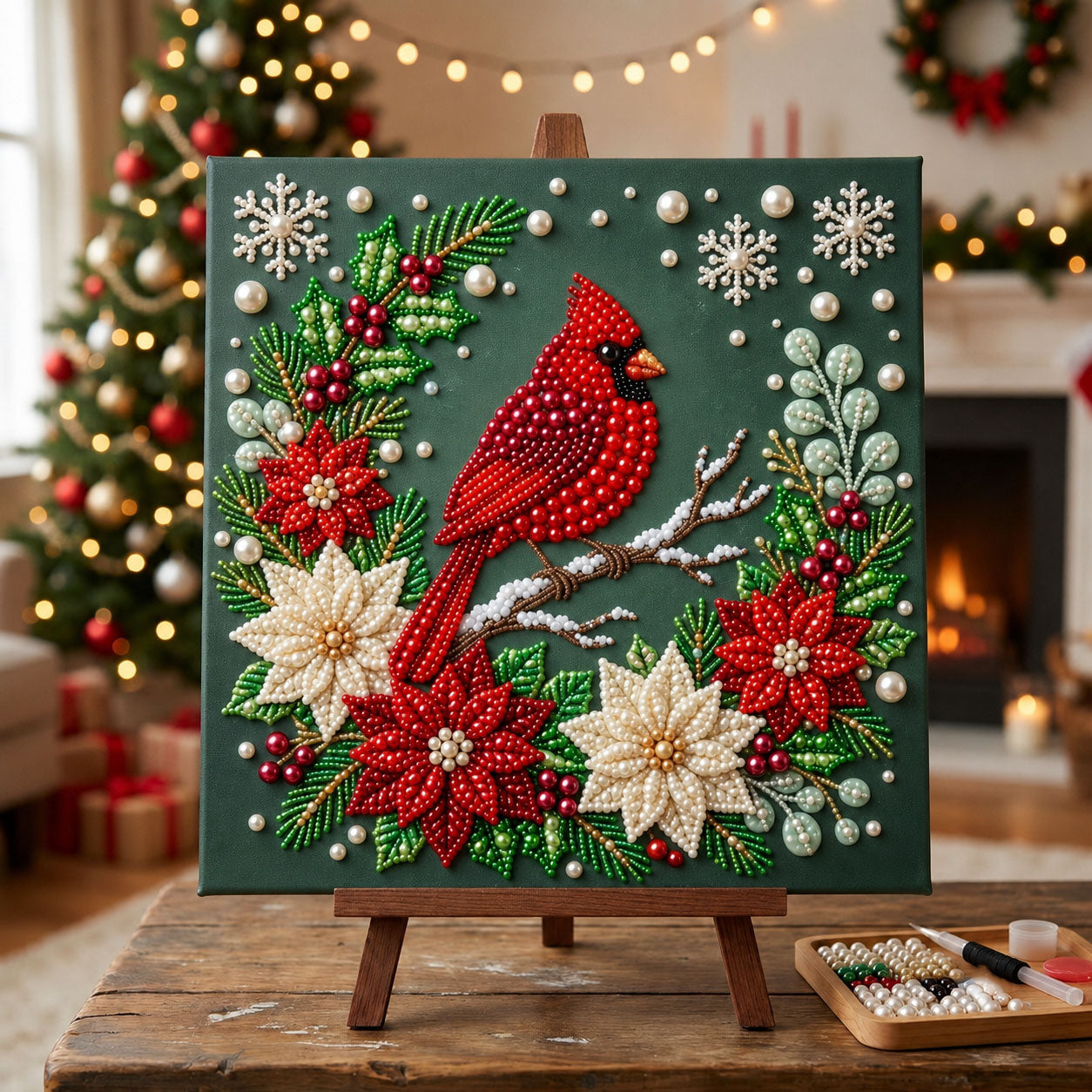 🔥 EARLY CHRISTMAS SALE 49% OFF - Cardinal DIY Diamond Pearl Art Kit GFTOPND2378