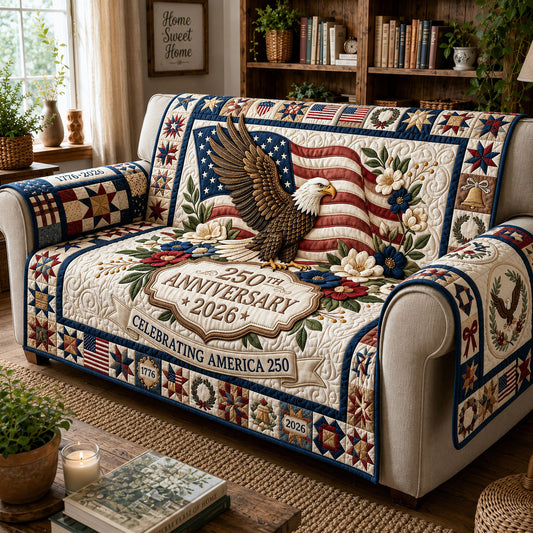 Celebrating America 250 Quilted Sofa Cover GFTOPND239
