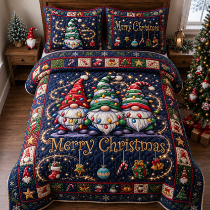 Merry Christmas 3-Piece Quilted Bedding Set GFTOPND2393