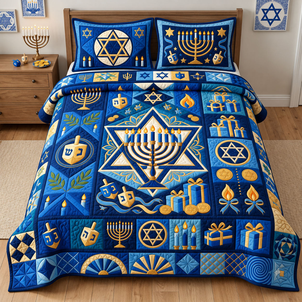 Festival Lights 3-Piece Quilted Bedding Set GFTOPND2522