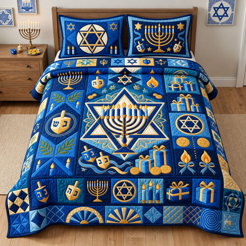 Festival Lights 3-Piece Quilted Bedding Set GFTOPND2522