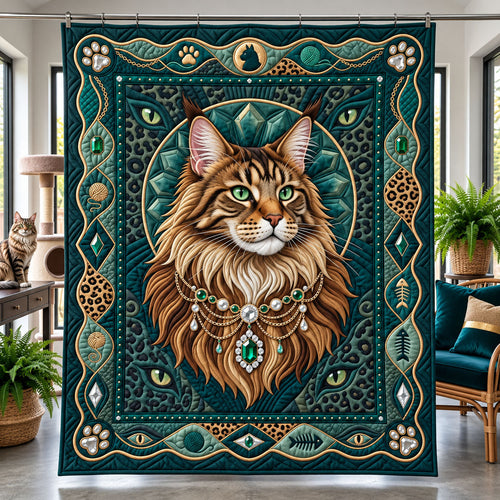 Leopard Cat Quilted Blanket GFTOPND2528