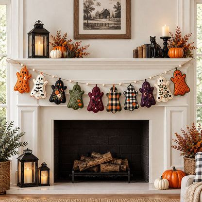 Spooky Ghost Custom Shape Quilted Garland GFTOPND2563