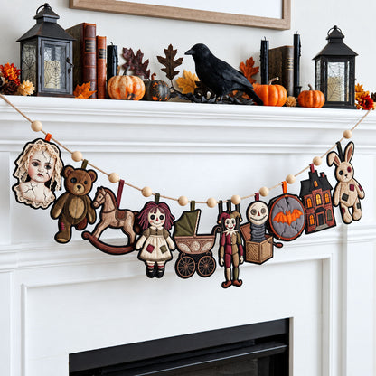 Cursed Doll Custom Shape Quilted Garland GFTOPND2566