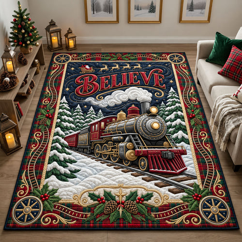 Christmas Train Area Rug GFTOPND2567