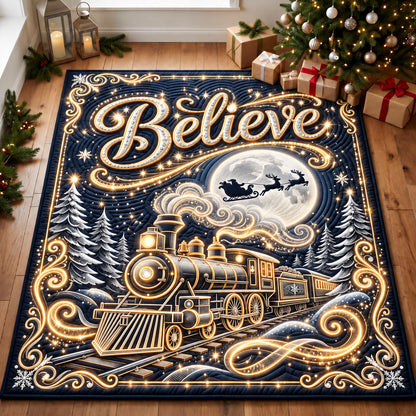 Light Believe Train Area Rug GFTOPND2570