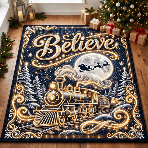 Light Believe Train Area Rug GFTOPND2570