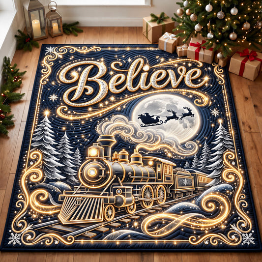 Light Believe Train Area Rug GFTOPND2570