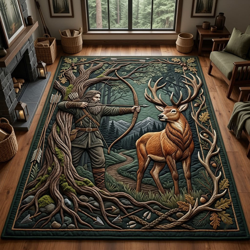 Woodland Archer And Elk Area Rug GFTOPND2654