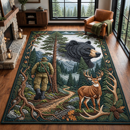 Hunter Bear And Deer Area Rug GFTOPND2656
