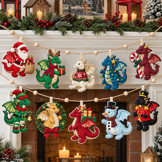 Dragon Christmas Costume Custom Shape Quilted Garland GFTOPND2665