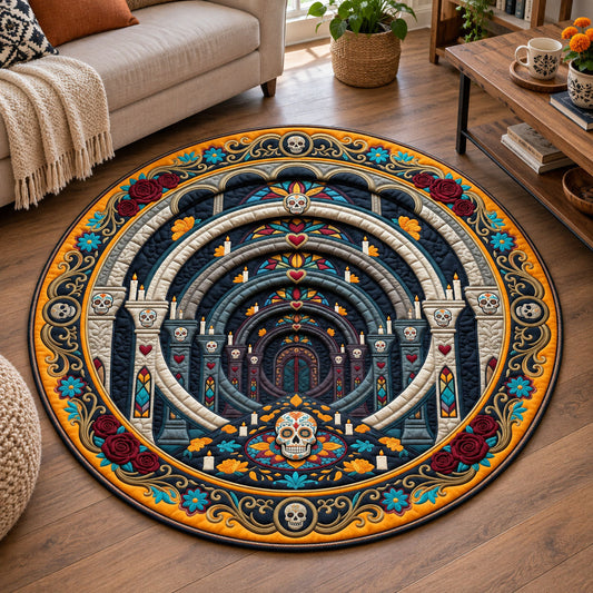 Palace Sugar Skull Quilted Round Mat GFTOPND2698