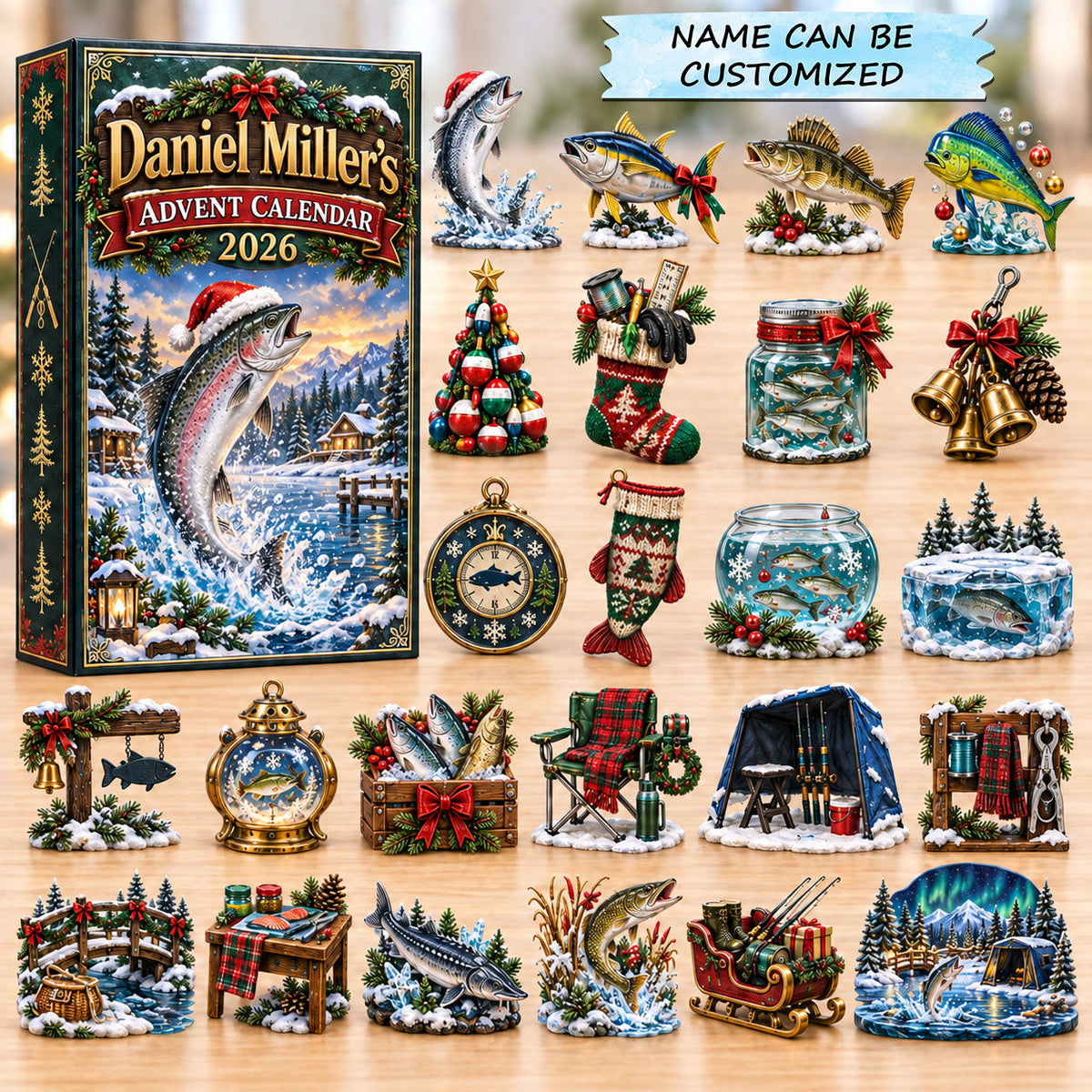 Christmas Fishing Advent Calendar 2026 QTCUZ GFTOPND2748