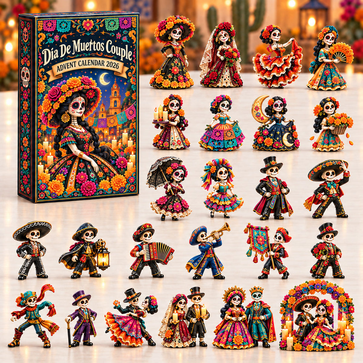 Dia De Muertos Couple Advent Calendar 2026 GFTOPND2753